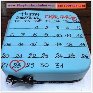 Bánh Sinh Nhật Cuốn Lịch - CL47